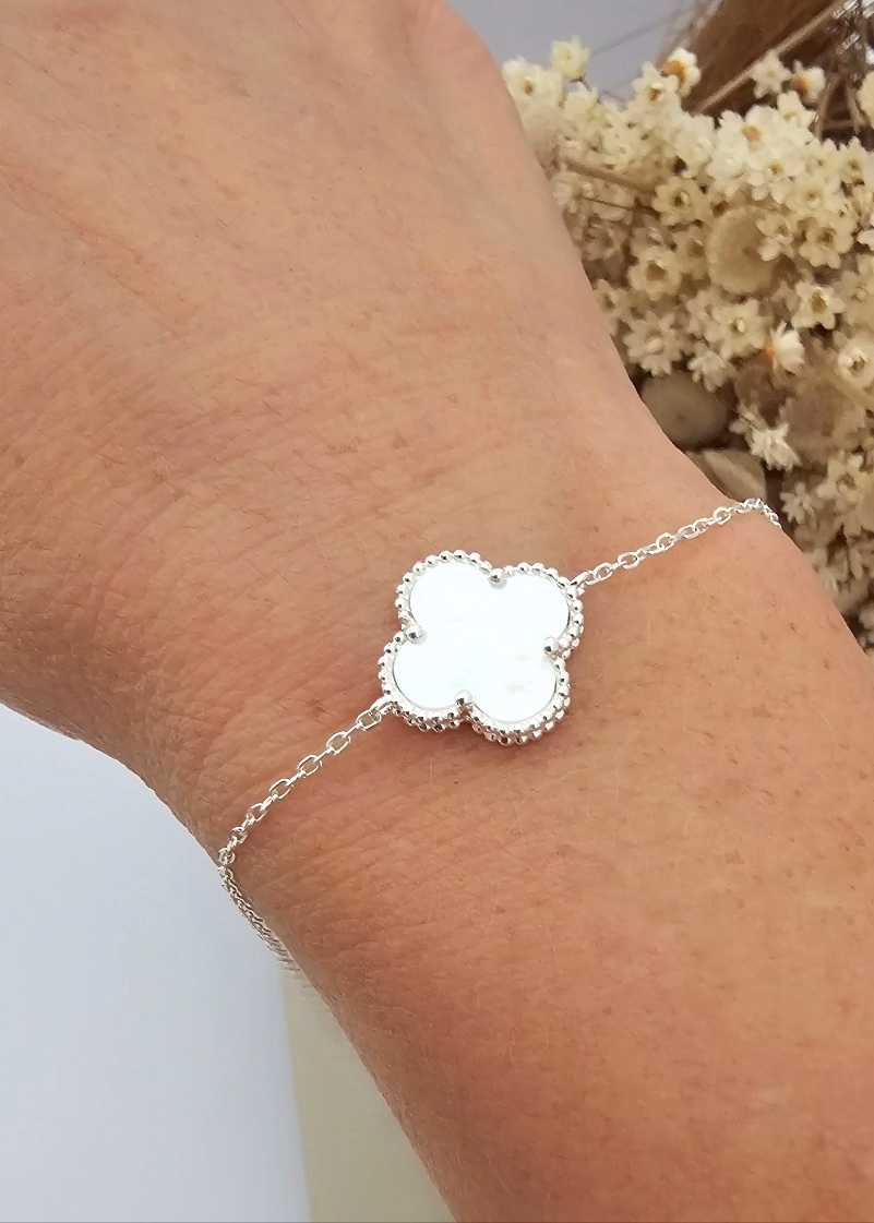 PULSEIRA PRATA DETALHE TREVO MADRE - Image 2